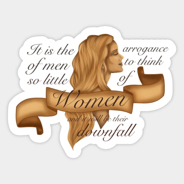 The arrogance of men Sticker by AvviareArt